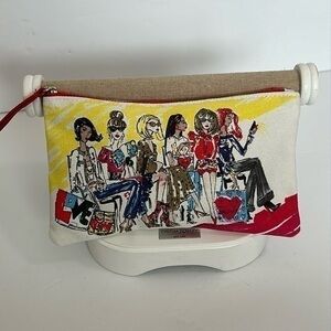Brighton Canvas Zip Makeup Bag 2018 Fashionistas Love From Brighton Heart NWT